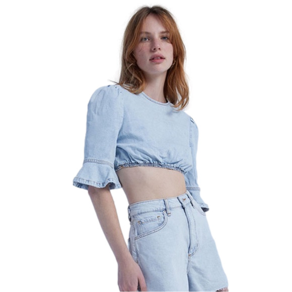 WeWoreWhat Denim Cropped - Picture 1 of 10